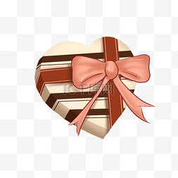 巧克力心形礼盒图片_手绘心形礼盒
