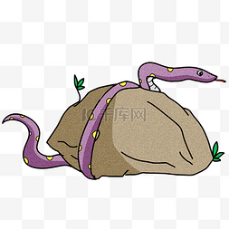 紫色的蛇动物