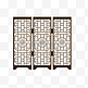 矢量手绘古代屏风