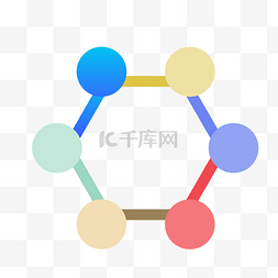 商务矢量数据分析六边形图