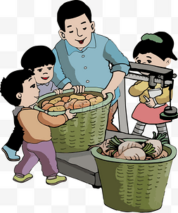 中国画画册内页图片_五一劳动节劳动节促销儿童学生劳