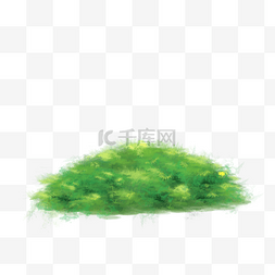 绿色植物发芽图片_春天草丛一簇椭圆绿色