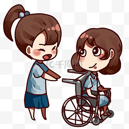 残疾人轮椅图片_助残日帮助残疾人受伤人群