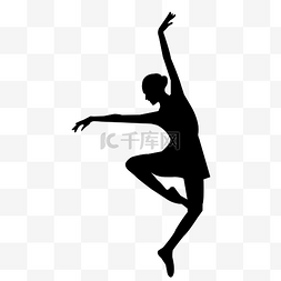 舞者跳舞图片_跳舞的优雅人物剪影矢量