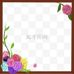 蔷薇花束图片_情人节边框