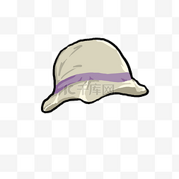 灰紫色休闲女士帽子png图片素材