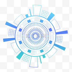 科技立体图形图片_蓝色科技不规则图形