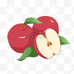 水果c图片_新鲜果实水果苹果插画