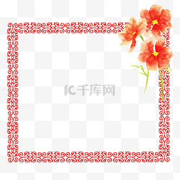 新年对称边框图片_春节新年中国风红色矢量边框