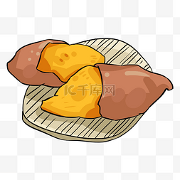 芋番薯黄心薯图片_手绘番薯红薯插画