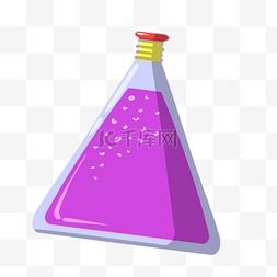 实验瓶子图片_紫色实验瓶子