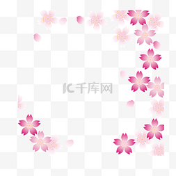 樱花素材图片_卡通手绘春天桃花装饰