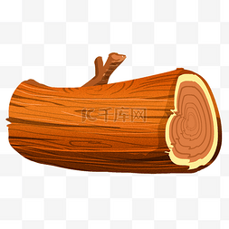 半截树木木桩插画