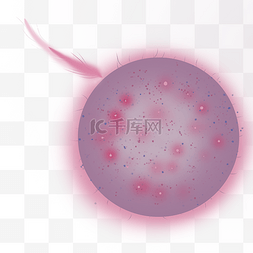 粉色的圆形细菌插画
