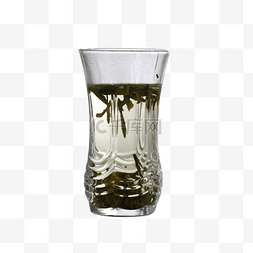 茶叶花纹图片_白色立体创意真实茶杯元素