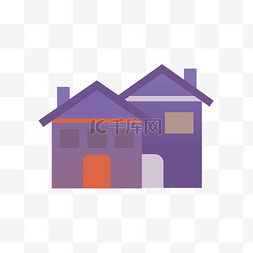 蓝紫色系房子图标