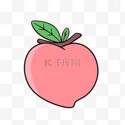 桃子纹理图片_粉色手绘桃子食物元素