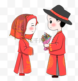 红色主题婚礼图片_结婚主题夫妻