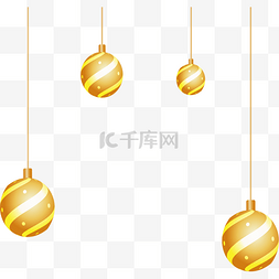 圣诞发光吊饰图片_金色发光的圣诞球