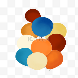 卡通彩色的气球免抠图