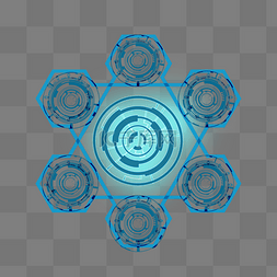 抽象设计几何图形蓝色科技元素