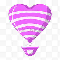 爱情氢气球图片_紫色热气球