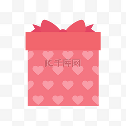 情人节粉色的礼盒元素