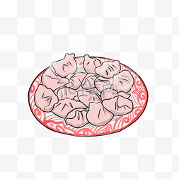 淀粉美食淀粉图片_手绘卡通创意美味食物饺子插画