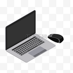 科技笔记本电脑图片_2.5D扁平化笔记本电脑