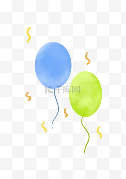 气球卡通小清新扁平风儿童节