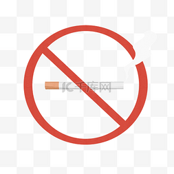 请勿图标图片_禁止吸烟图标插画