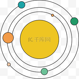 星图图片_简约风太阳系行星图标