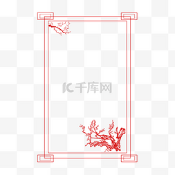 花鸟背景素材图片_花鸟复古春节新年中国风边框