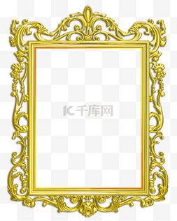 奢华装饰框图片_框架系列黄金边框.