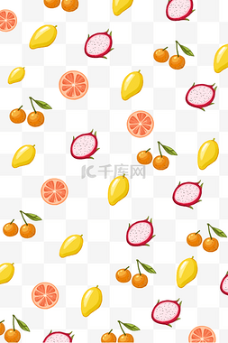 黄色桔子图片_手绘水果美食插画