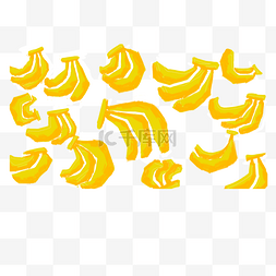 卡通黄色香蕉免抠图