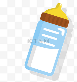 手绘卡通婴儿奶瓶设计素材