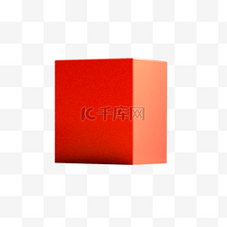 红色立体箱子元素