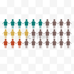 彩色人群素材图片_彩色人群分析