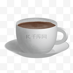 卡通白色咖啡杯子元素免费下载