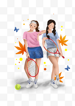 蝴蝶和人图片_网球公开赛网球和女孩