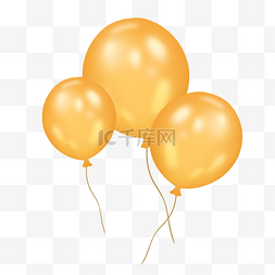 金色光滑耀眼鲜艳气球
