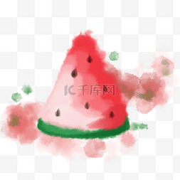 水彩西瓜水果