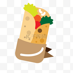 美食手图片_手抓饼矢量插画PNG