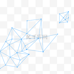 简单蓝色几何技术元素
