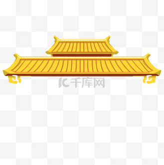 宫殿变宽图片素材_手绘宫殿的房檐插画
