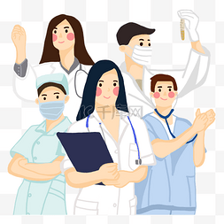 卡通护士插画图片_医疗类医生护士医疗类主体人员