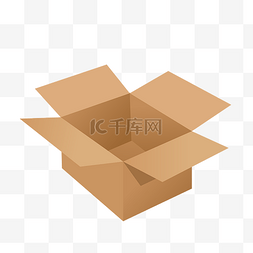 纸箱纸盒包装符号图片_打开的矢量开口纸箱