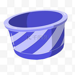 蓝色条纹碗图片_创意蓝色碗具