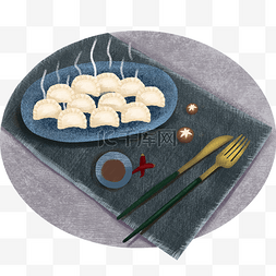 冬至节气吃饺子餐具